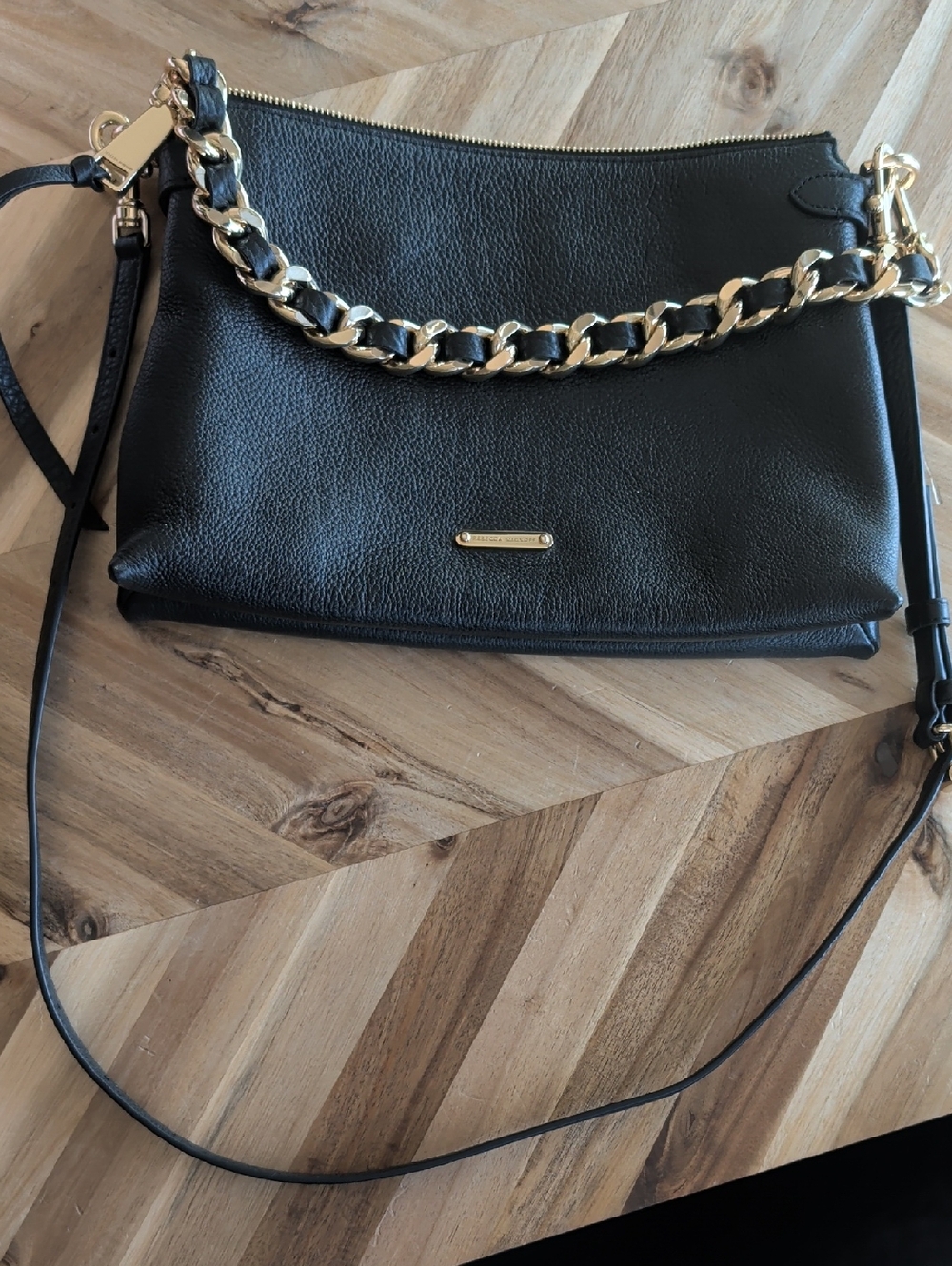 EUC Rebecca Minkoff Stevie Black Leather Bag - Picture 4 of 7
